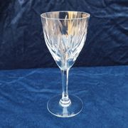 Six cut crystal wine glasses model Monaco vintage Saint Louis.