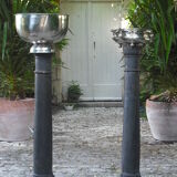 Pair of oak columns 19th
