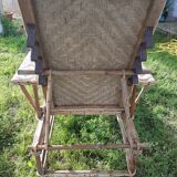 Transat ancien en rotin