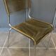 Scoubidou chair or vintage 1960s khaki green chrome spaghetti chair