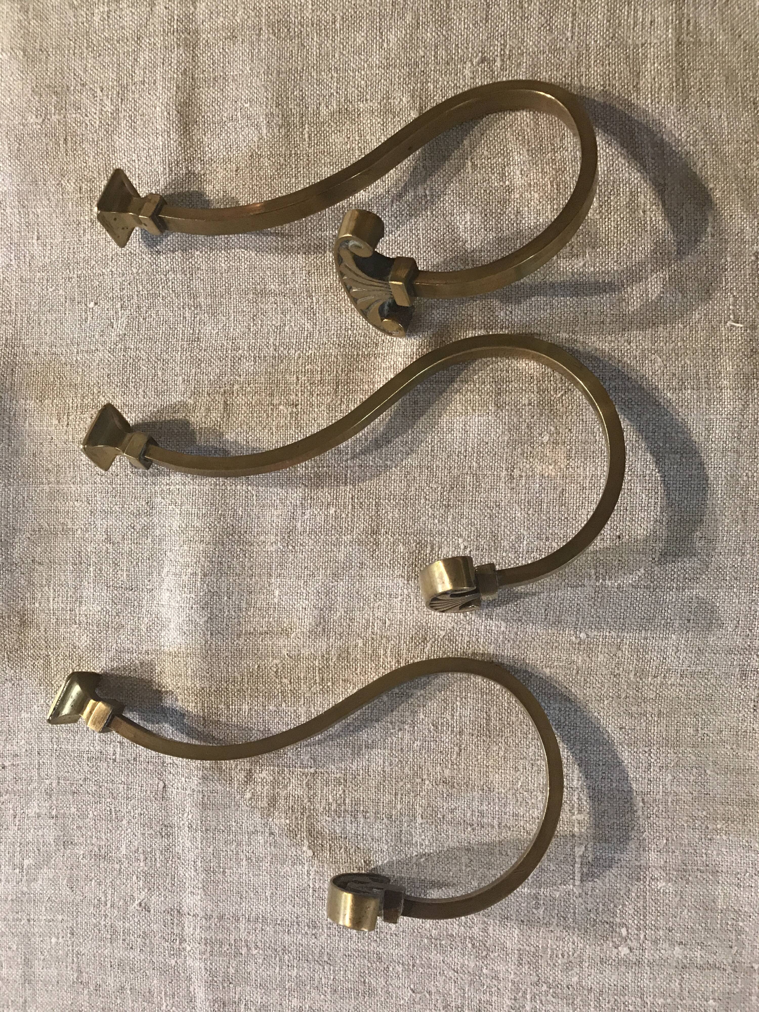 Lot of 3 bronze coat racks