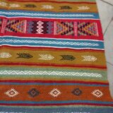 Multicolored Berber kilim rugs in pure wool