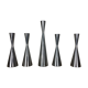 Set de 5 bougeoirs diabolo en fonte d'aluminium