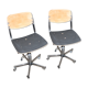 Set of two office chairs on wheels
