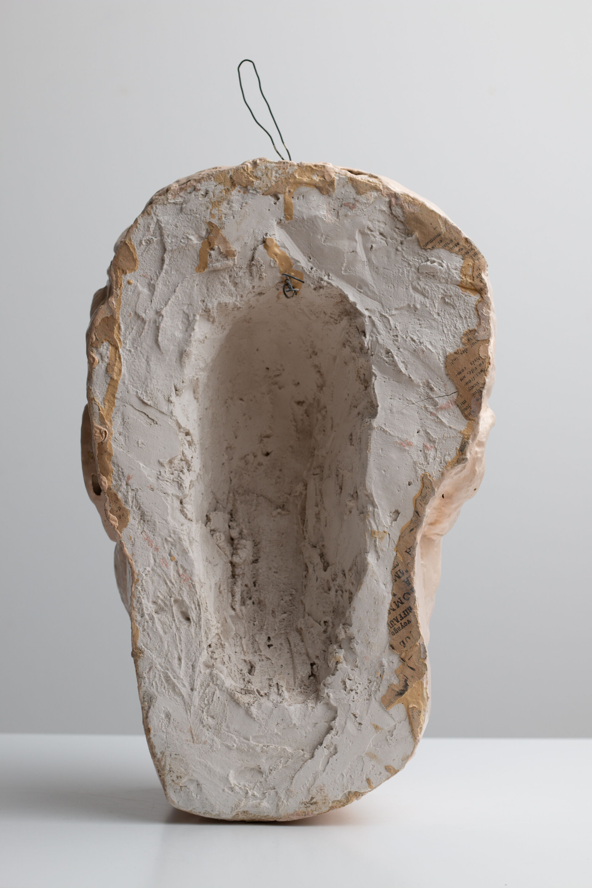 Painted plaster bust - Greek head of Sophocles? signed D. Shœllamer