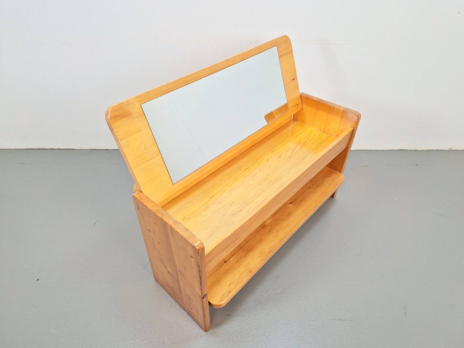 Vintage Pine Storage Bench, France, 1970s