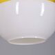 VINTAGE 1970S CHANDELIER IN WHITE AND YELLOW GLASS, ITALIAN DESIGN