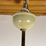 Antique brass and glass chandelier in the style of Pietro Chiesa for Fontana Arte, Italy, 1930s.