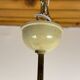 Antique brass and glass chandelier in the style of Pietro Chiesa for Fontana Arte, Italy, 1930s.