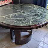 Table à manger Marbre Vert Macassar 1970 France