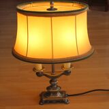 Mid Century table lamp on a pewter foot - Vintage