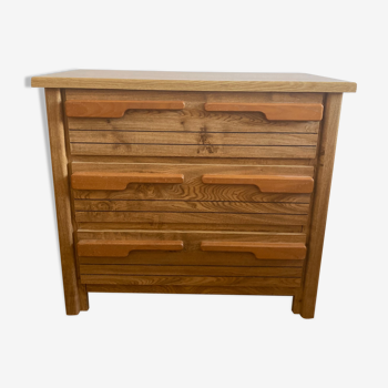Wooden chest of drawers three drawers