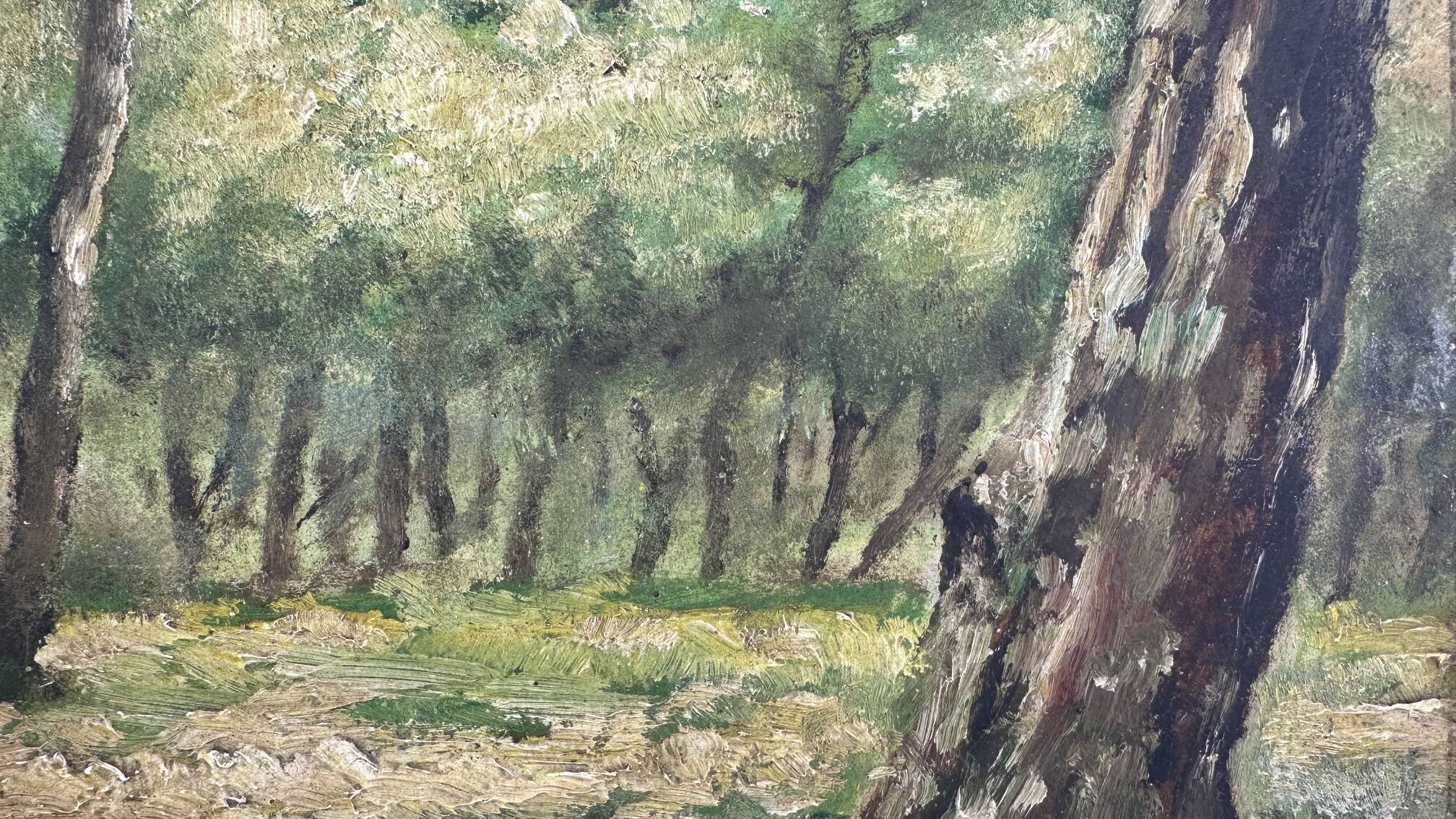 Oil on vintage panel
