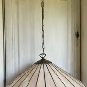 Suspension style Tiffany vintage, opal glass lampshade Ø45cm