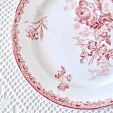 Assiette plate ancienne terre de fer Sarreguemines Fontanges