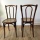 Set of 4 bistro chairs in curved wood of beech Luterma 30s