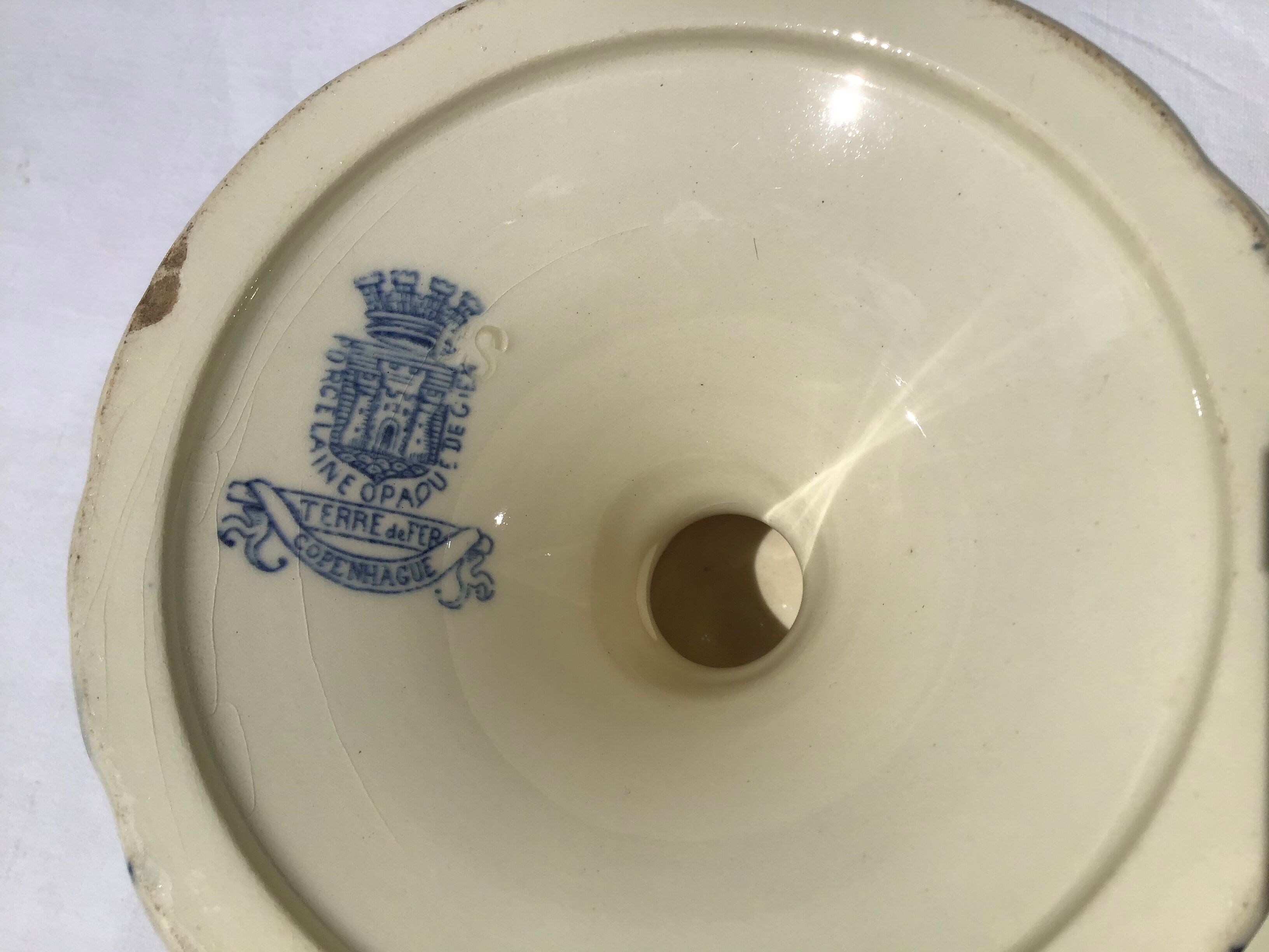 Compotier Terre de Fer Gien decor Copenhagen