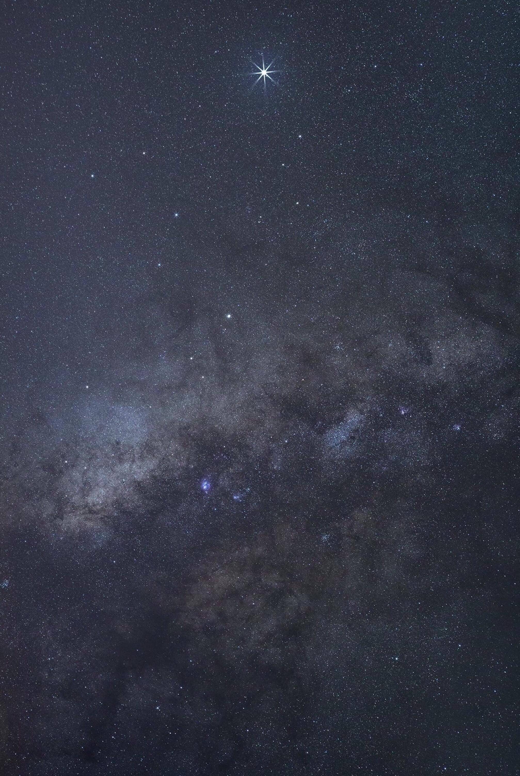 Jupiter and Milky Way, photographie encadrée
