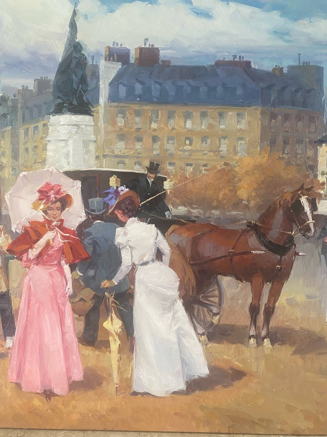 Scène de ville école espagnole du XXEME siècle