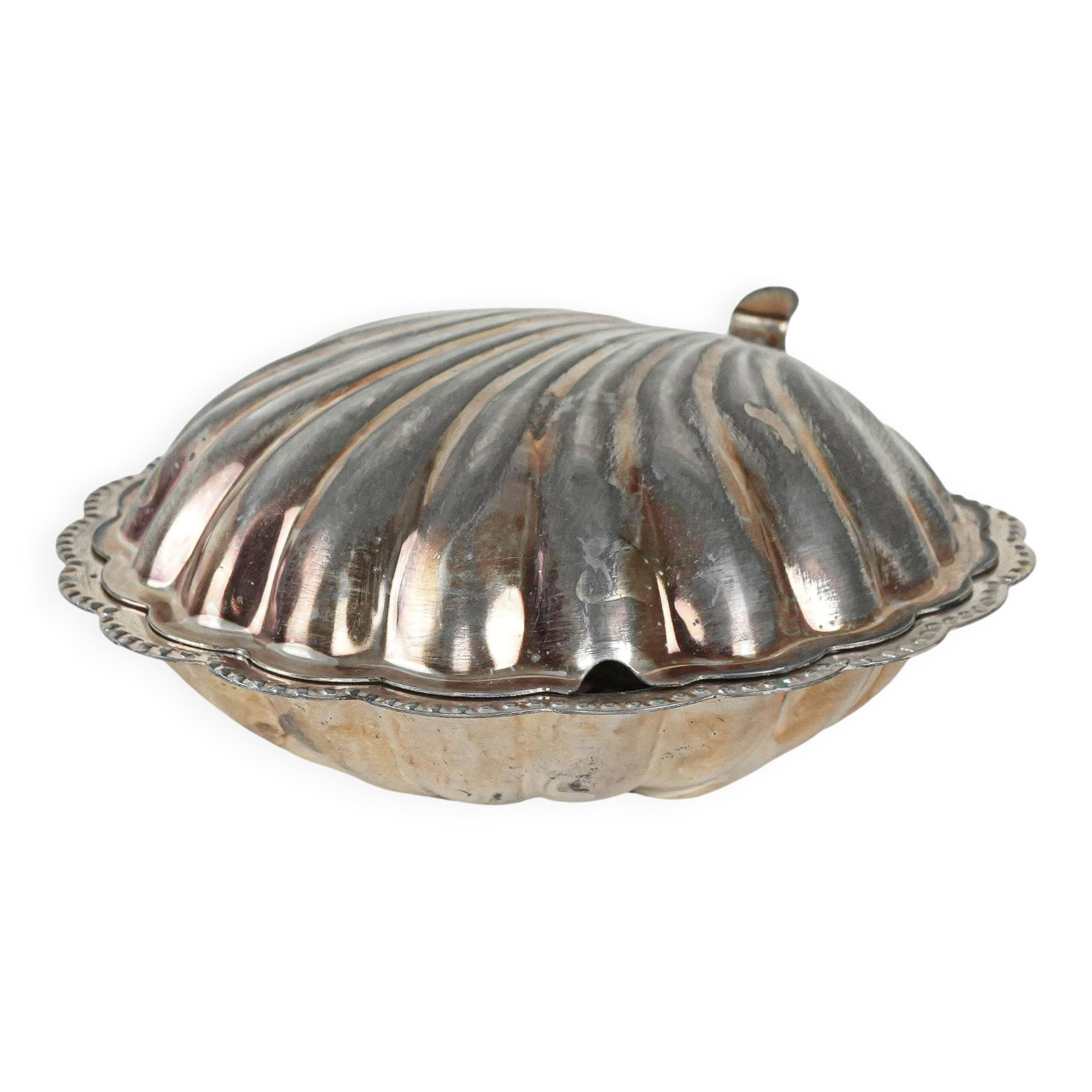 Metal shell-shaped box, Italian design, 1960s, made in Italy