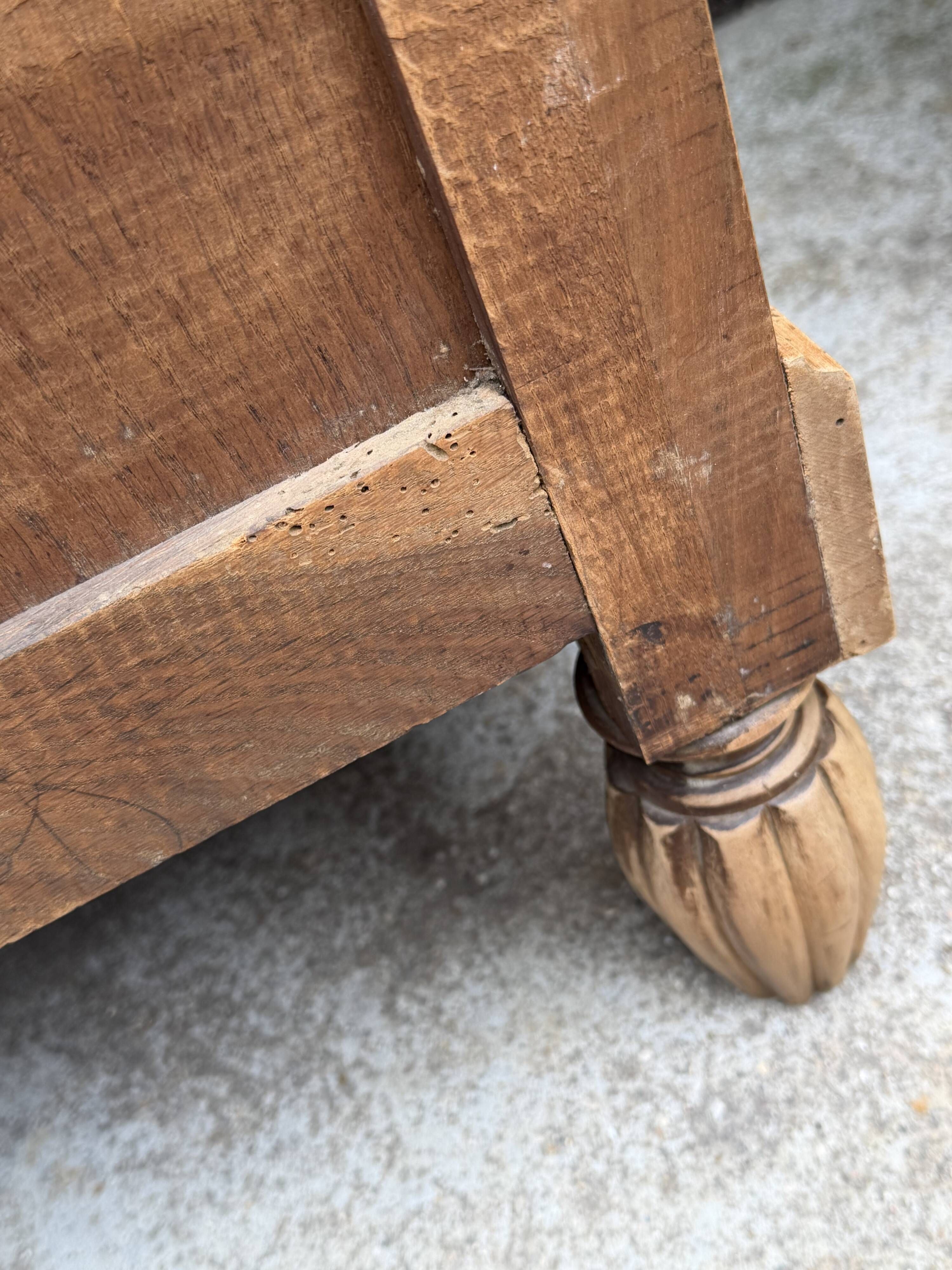 Rare pair of Art Deco glass columns in solid walnut – renovated