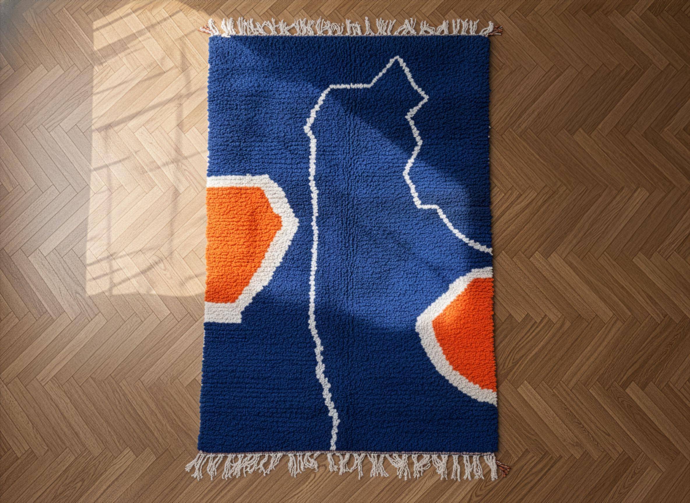 Moroccan rug in pure wool 2.5 x 1.5 m