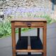 Wood farmhouse table, antique wood table, dining table, table with drawer, kitchen, countryside