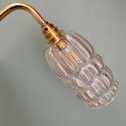 Applique coudée tulipe vintage en verre