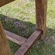 Old table in solid chene