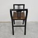 Pair of Gondola stools from the Secession movement in black lacquer, 1910s.