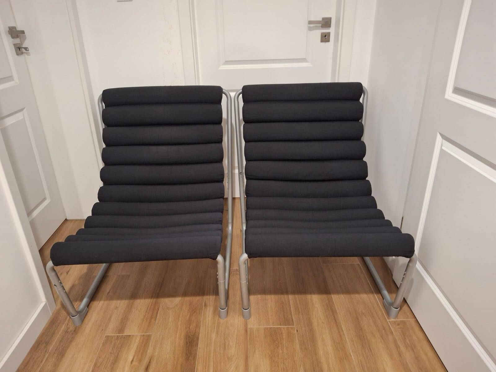 Two French Lounge Chairs from the 1980s