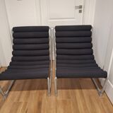 Two French Lounge Chairs from the 1980s
