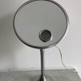 Vintage chrome Brot mirror, magnifying and illuminating, on adjustable stand, France 1960