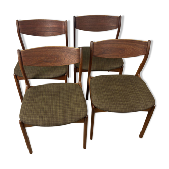 Lot de 4 chaises de salle à manger scandinaves en teck signées Farsø Stolefabrik, années 60