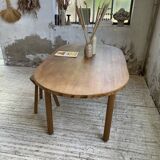 70s oval pine table from Les Arcs