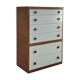 Dresser chiffonnier 6 drawers wenge and satin lacquer