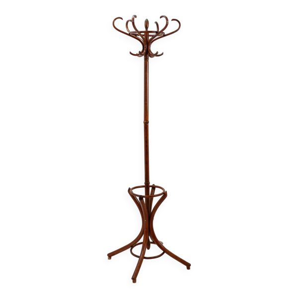 Porte manteau perroquet vintage en bois courbé