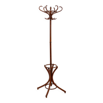 Porte manteau perroquet vintage en bois courbé