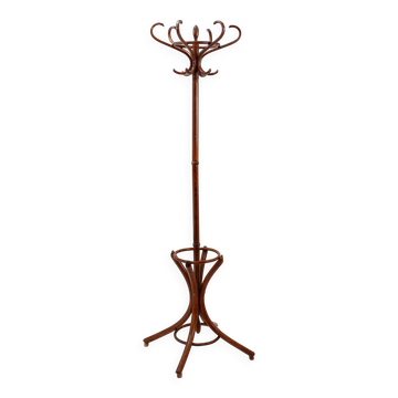 Vintage curved wooden parrot coat rack
