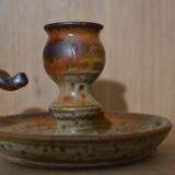 Stoneware candlestick