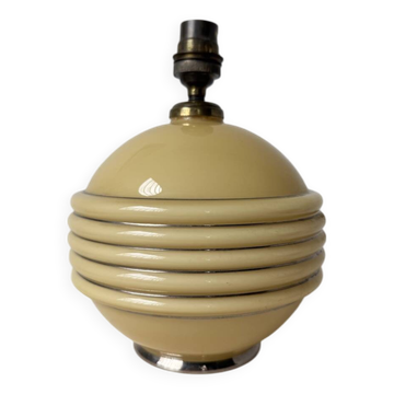Czechoslovakian Art Deco opaline table lamp