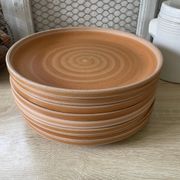 Lot de 8 assiettes plates en grès Sarreguemines
