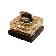 Mid-century lucite table lighter, Italy 1970s