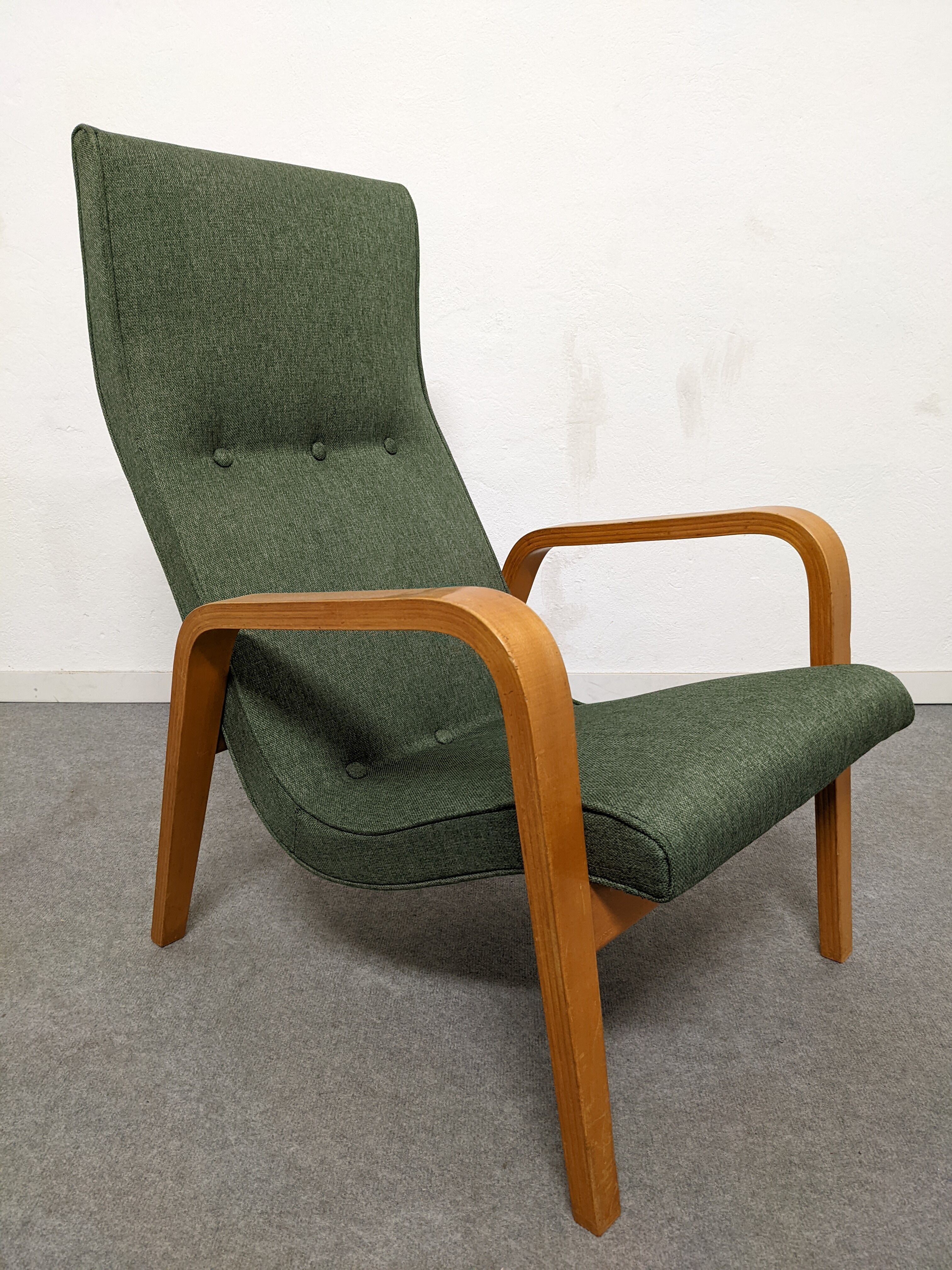 Paire de fauteuils en bois courbé des années 50/60