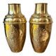 Duo de vases en laiton