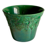 Cache-pot en barbotine Gien vintage