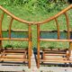 Pair of rattan and bamboo bedside tables