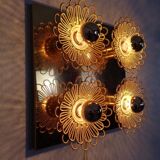 Space Age JBS Brass Sconce by Joseph Brumberg, 1960s