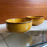 Pair of enamelled bowls Vallauris