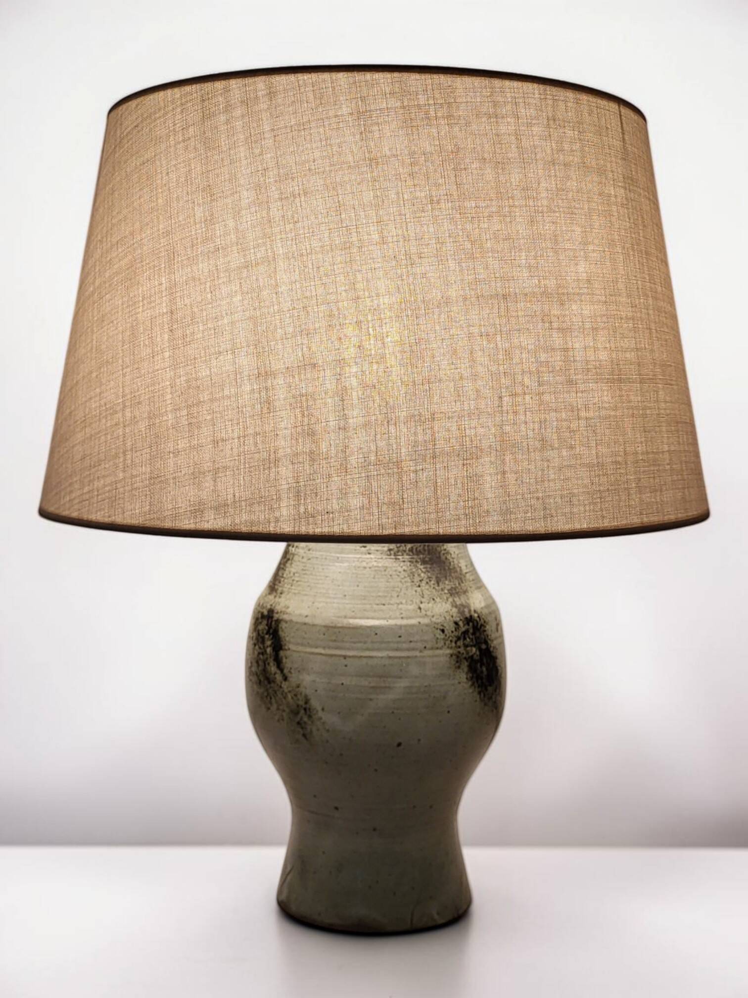 Lampe en grès signée Chantal et Thierry Robert 1960's